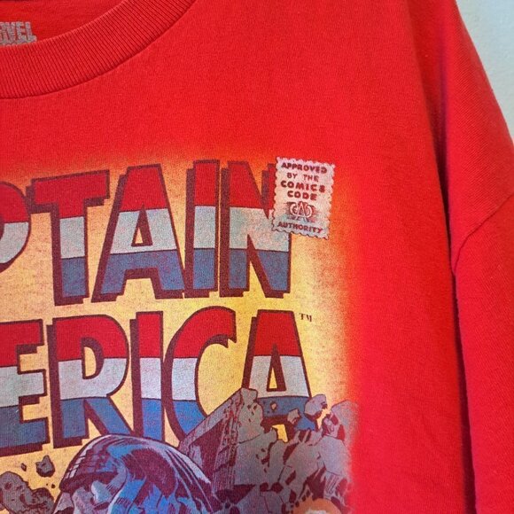 Marvel Comics CAPTAIN AMERICA TSHIRT  When Wakes the Sleeper RED Size‎ XL - Picture 3 of 8